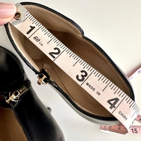 JIMMY CHOO 'Decoy' Black Leather Platform Ankle Booties Boots Size 38.5 - Picture 14 of 14